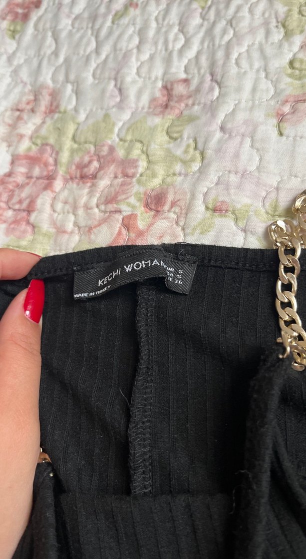 Siyah Yüksek Yakalı Uzun Kadın Elbise yırtmaçlı - Görsel 3