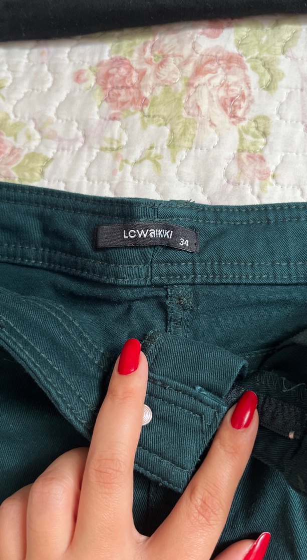 Yeşil Midi  Kot Etek - Görsel 2