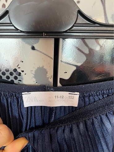 11-12 Yaş Beden Zara Mavi Etek
