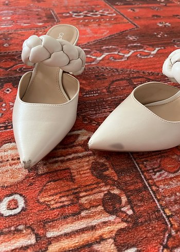Deichmann Deichmann Bej Sivri Burun Topuklu Stiletto Terlik