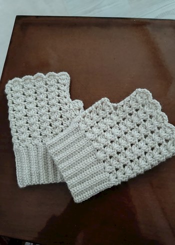 Dantel Detaylı Örgü Bohem Kadın Eldiveni - Görsel 4