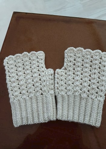 Dantel Detaylı Örgü Bohem Kadın Eldiveni - Görsel 3