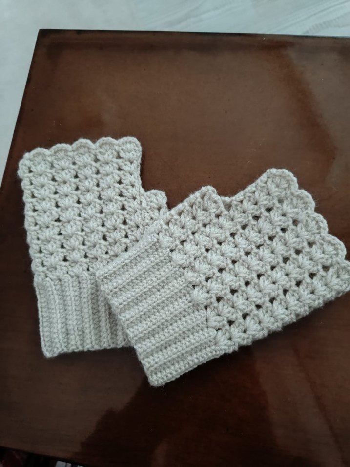 Dantel Detaylı Örgü Bohem Kadın Eldiveni - Görsel 4