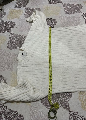 xl Beden Kadın Gri Örgü Yüksek Yakalı Triko Kazak