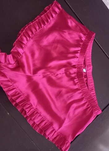38 Beden pembe Renk Saten pijama takımı