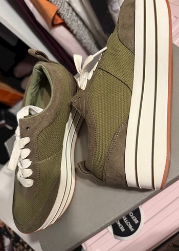 Yeşil Dolgu Topuklu Kadın Spor Ayakkabı - Görsel 2