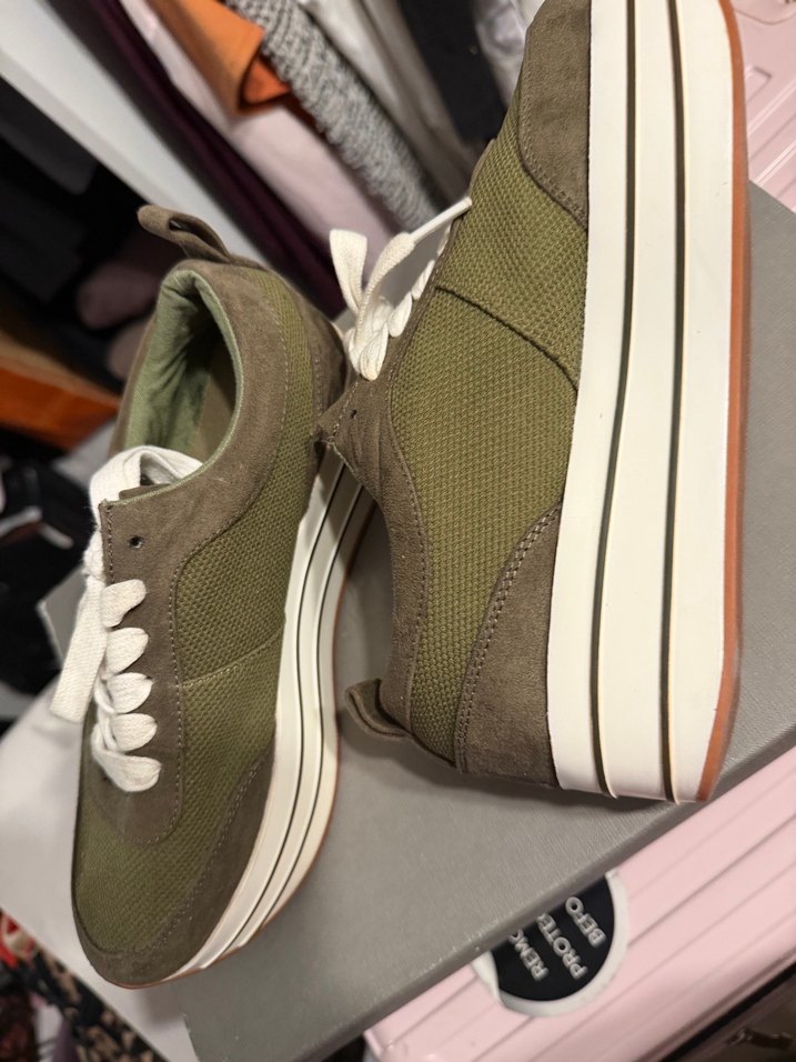 Yeşil Dolgu Topuklu Kadın Spor Ayakkabı - Görsel 2