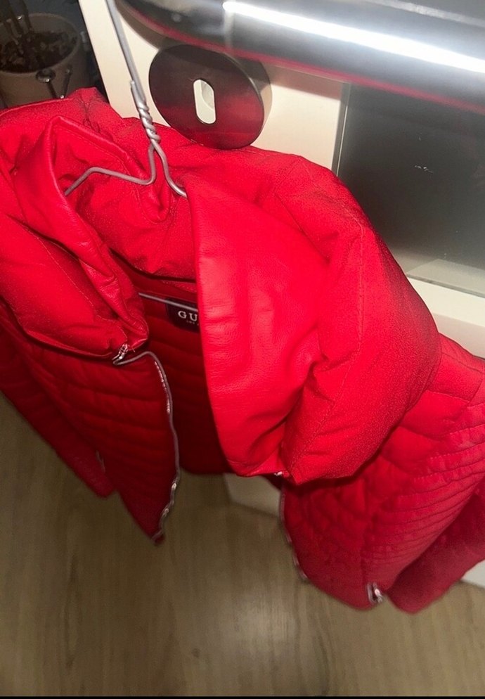 Kırmızı Fermuarlı Guess Mont - Görsel 2