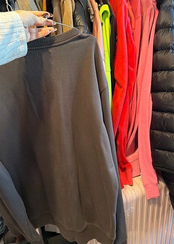 Gri Calvin Klein Kadın Sweatshirt - Görsel 3