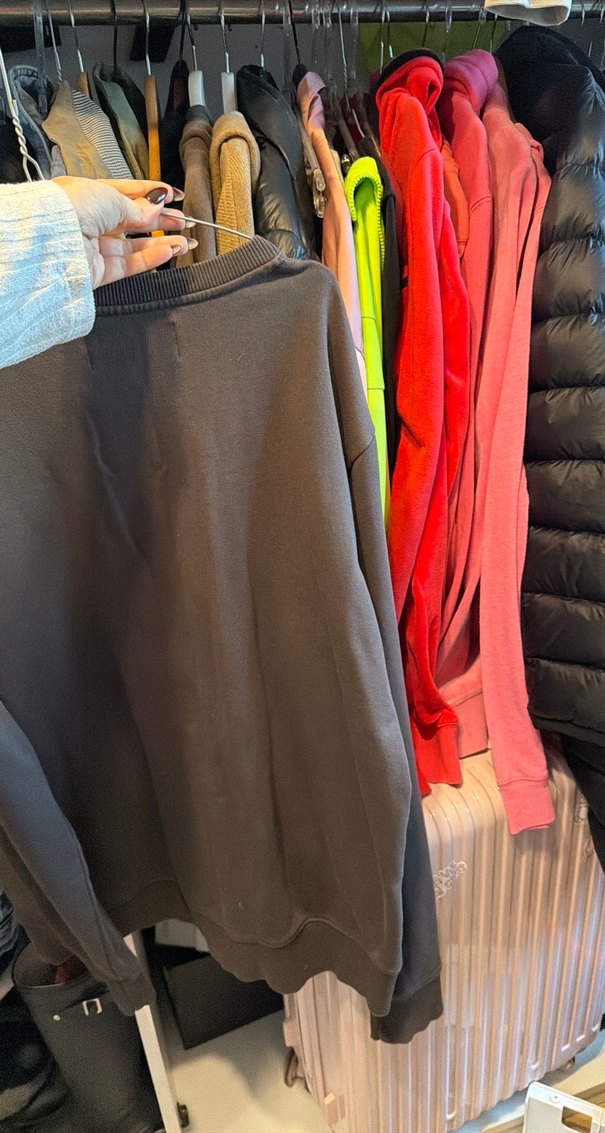 Gri Calvin Klein Kadın Sweatshirt - Görsel 3
