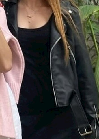 Trendyol & Milla Kadın Siyah Deri Biker Ceket