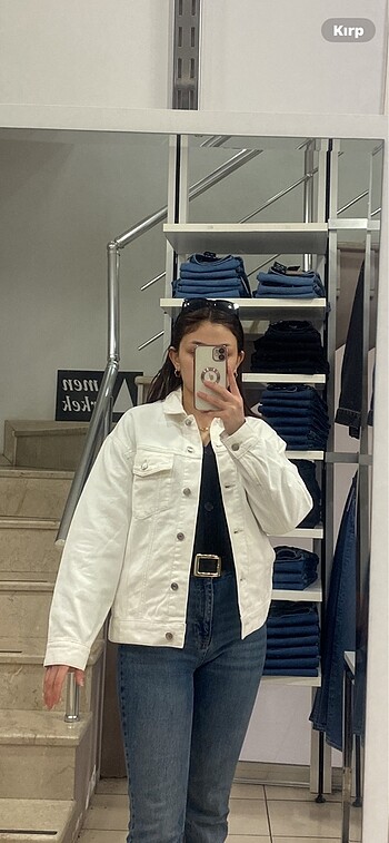 Beyaz Jean Ceket