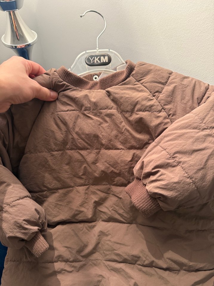 Düğmeli Kahverengi Erkek Çocuk Mont - Görsel 5