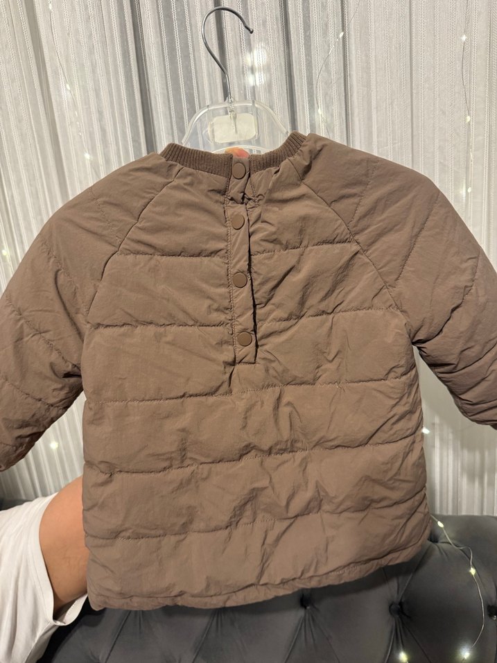 Düğmeli Kahverengi Erkek Çocuk Mont - Görsel 2