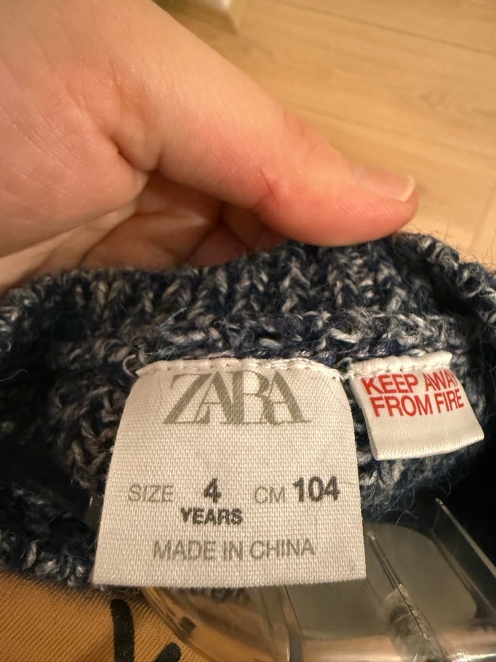 Gri Örgü çocuk Triko Kazak - Görsel 2