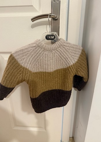 Bohem Renk Bloklu Triko çocuk Kazak - Görsel 2