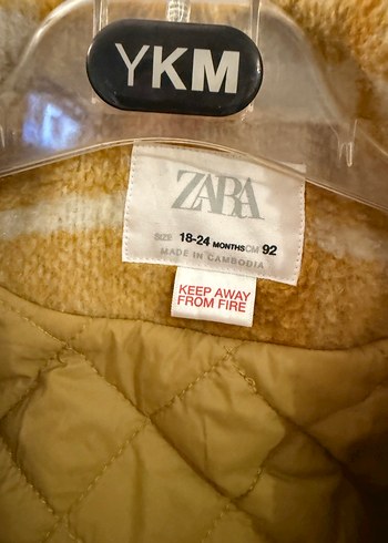 Sarı Ekoseli Yünlü Çocuk Kaban - Görsel 5