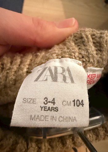 Kahverengi Nakışlı Örgü çocuk Kazak - Görsel 4