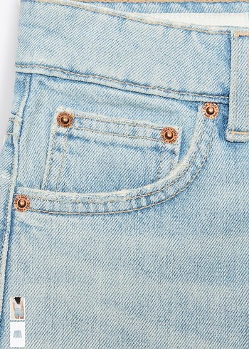 Yüksek bel mom fit bermuda şort zara - Görsel 7