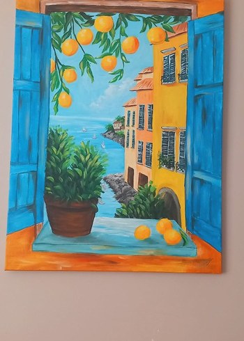 tablo limon ağacı manzara