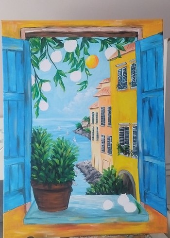 tablo limon ağacı manzara - Görsel 10