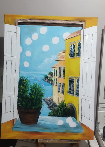 tablo limon ağacı manzara - Görsel 12