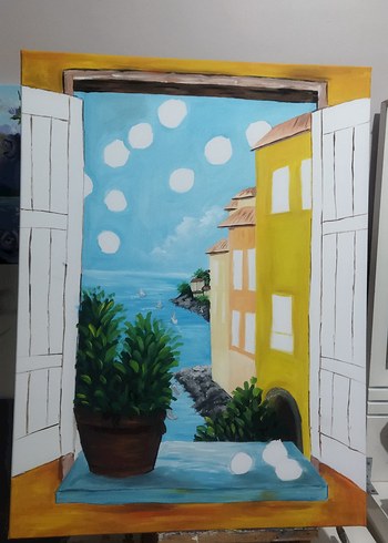 tablo limon ağacı manzara - Görsel 13