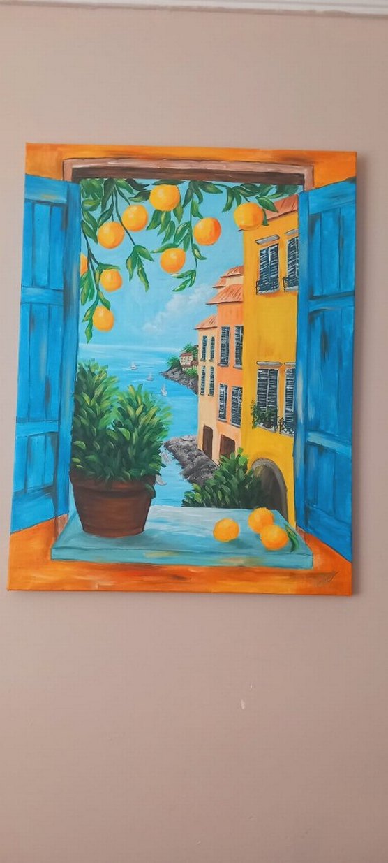 tablo limon ağacı manzara - Görsel 2