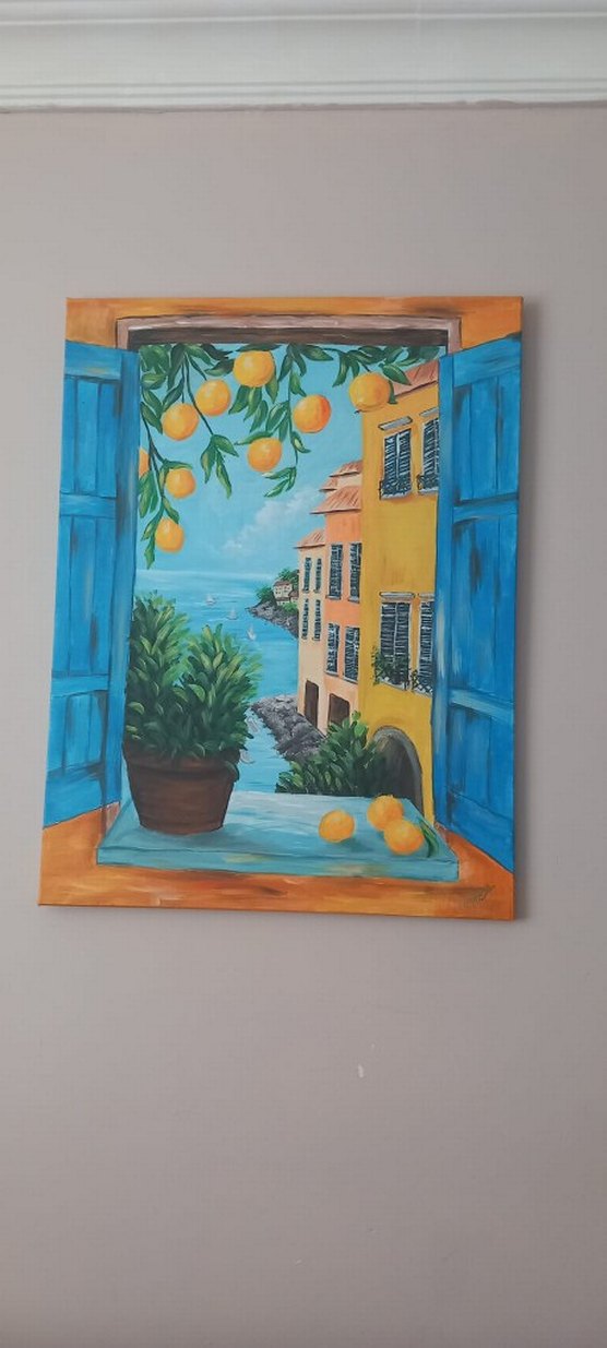 tablo limon ağacı manzara - Görsel 5