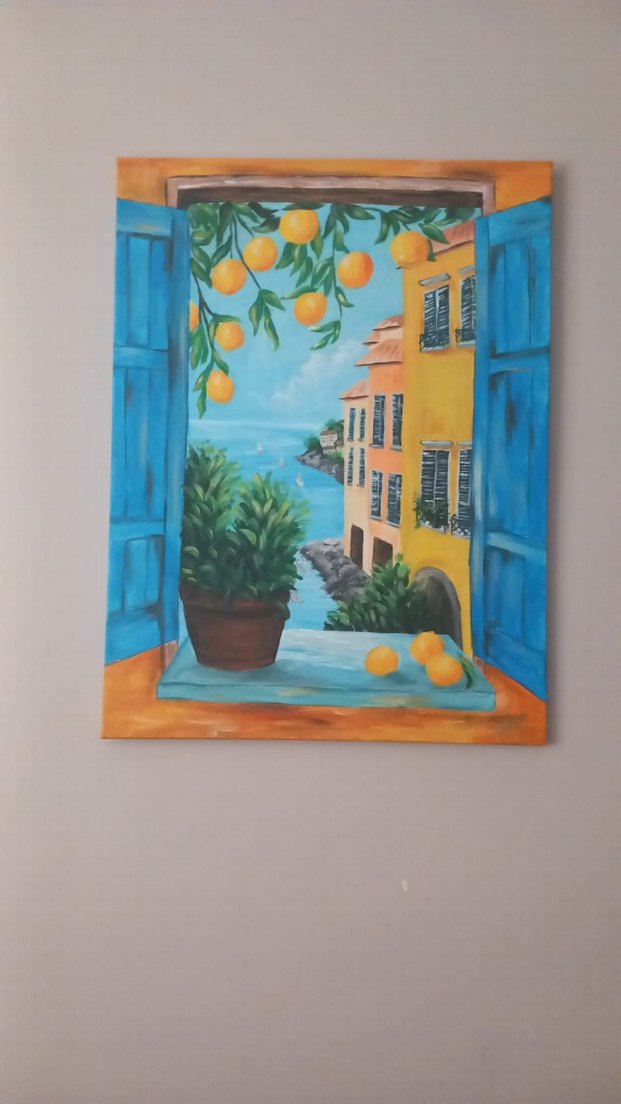 tablo limon ağacı manzara - Görsel 3