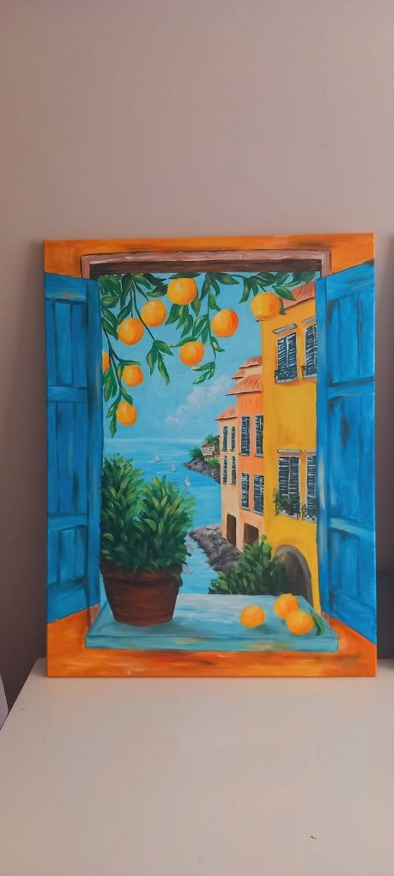 tablo limon ağacı manzara - Görsel 4