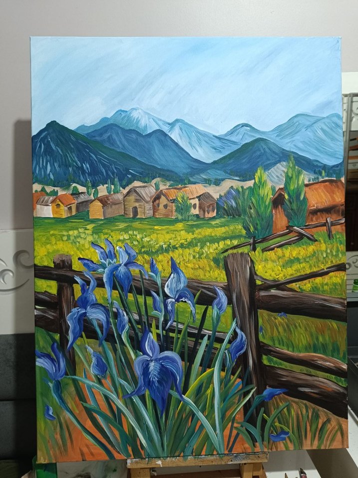 tablo manzara pastoral - Görsel 3