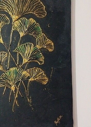  Beden altın Renk Tablo kabartmalı çiçekler 