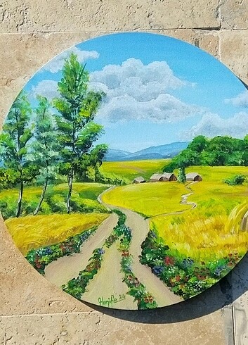 Pastoral manzara tablo - Görsel 5