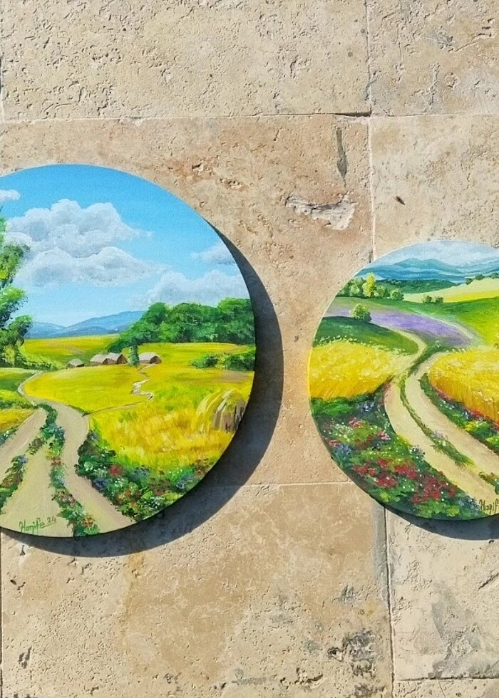 Pastoral manzara tablo - Görsel 4