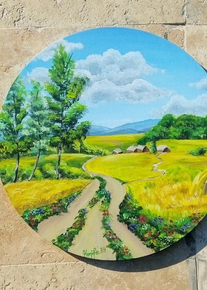 Pastoral manzara tablo - Görsel 5