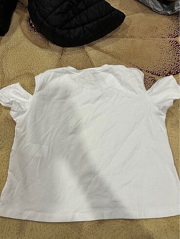 11-12 Yaş Beden beyaz Renk Kız çocuk tshirt