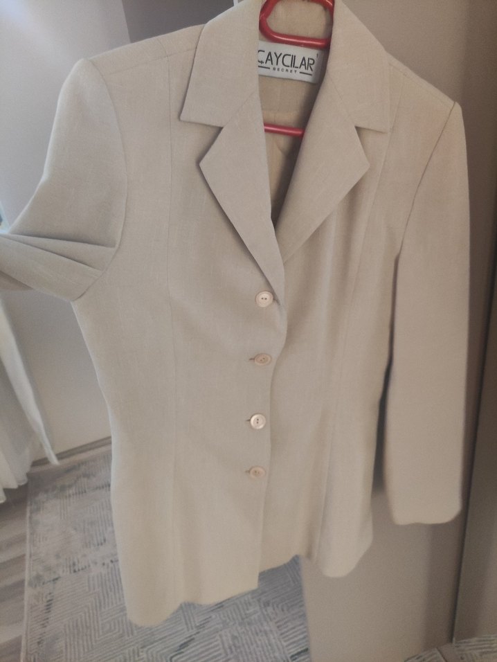 Bej Kadın vintage Ceket - Görsel 2