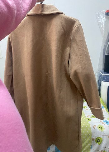 Bej Süet Midi Kadın Kaban - Görsel 2