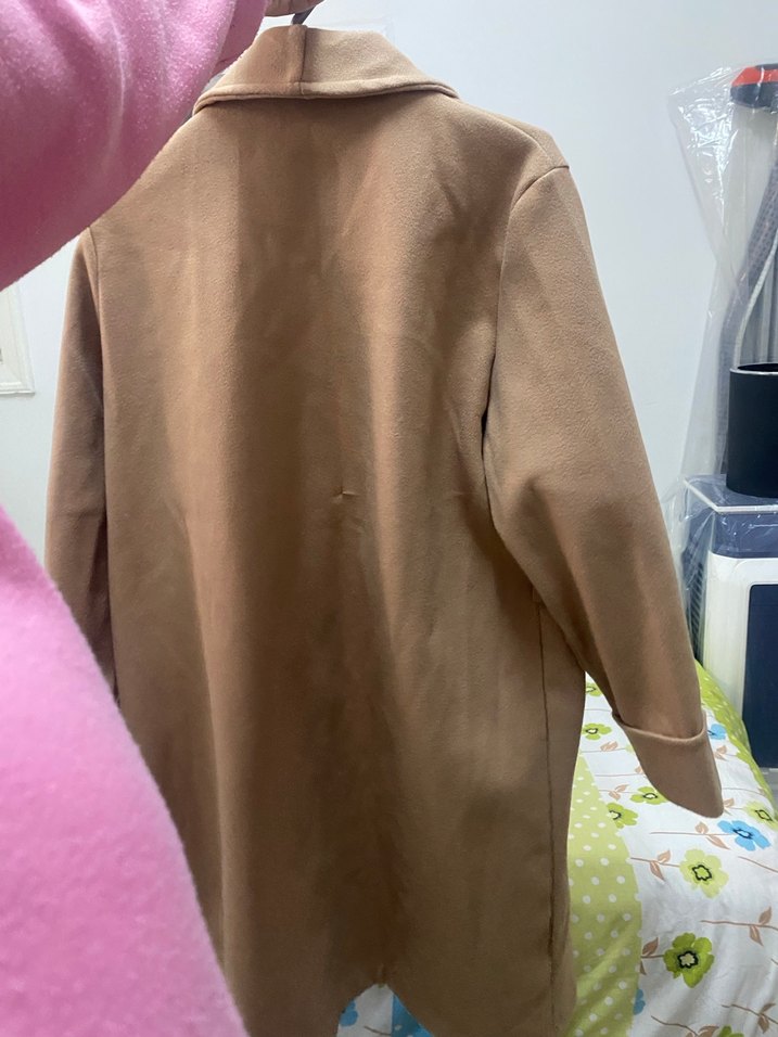 Bej Süet Midi Kadın Kaban - Görsel 2