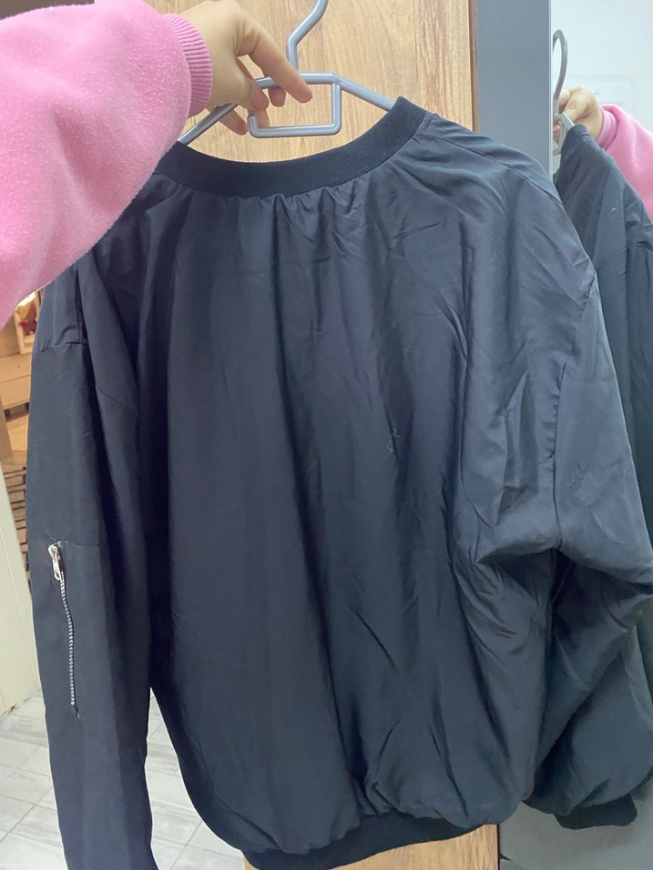 Siyah Fermuarlı Kadın Bomber Ceket - Görsel 2