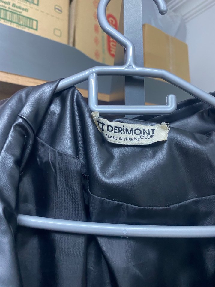 Siyah Deri Biker Ceket - Görsel 3