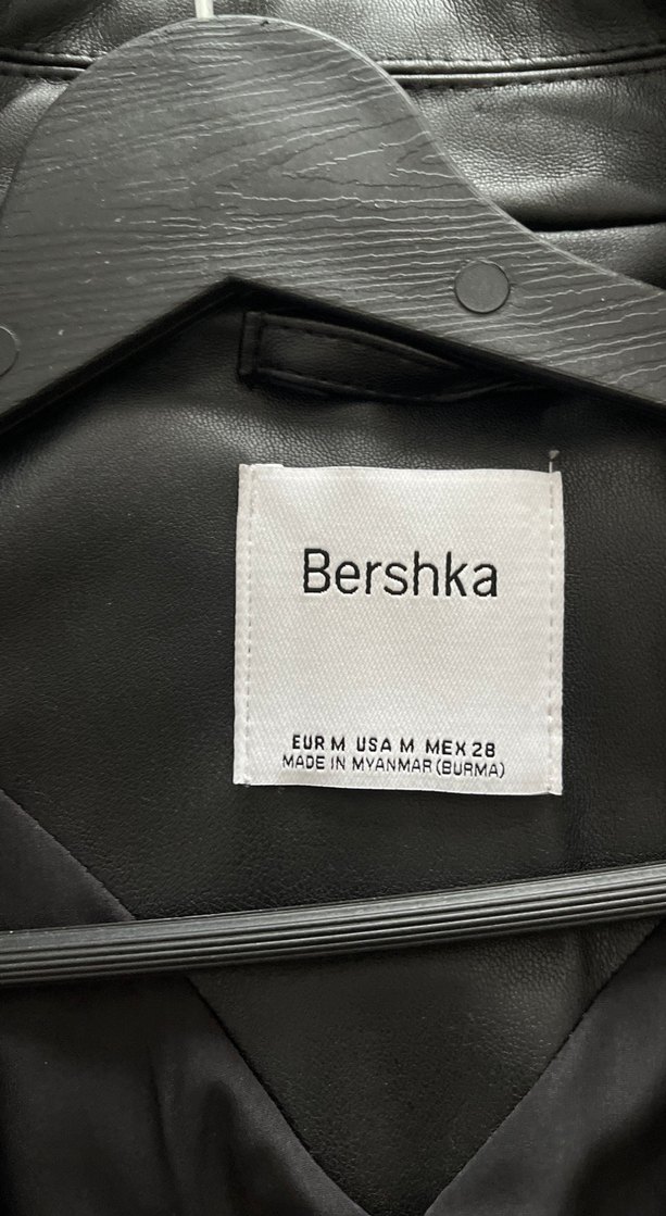 Düğmeli Siyah Deri Kadın Ceket - Görsel 2