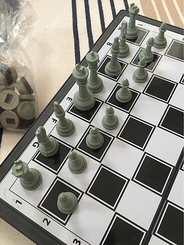  Beden Mıknatıslı tavla satranç takımı