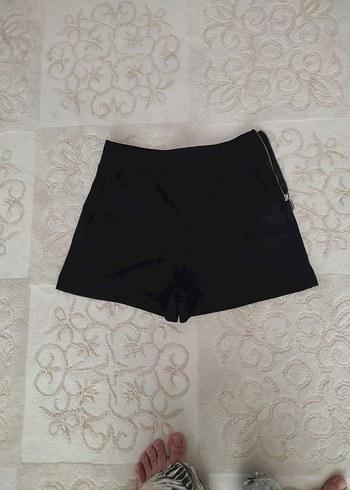 m Beden siyah Renk Siyah Mini Dar Kesim Kadın Şort