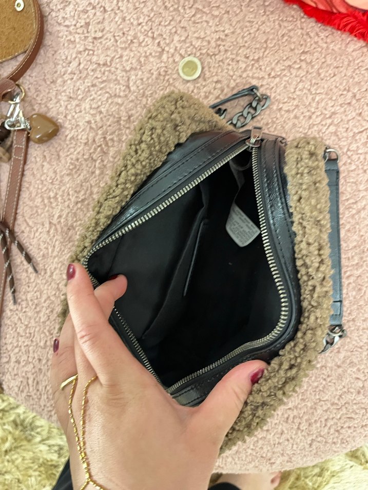 Kürk Detaylı Deri Kadın Çanta - Görsel 3