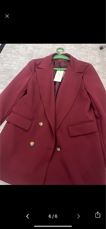 Bordo blazer ceket