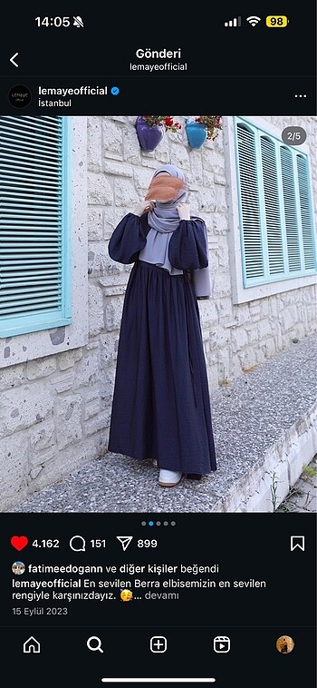 Lemaye ferace elbise