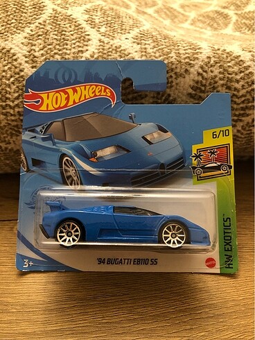 Hot wheels 94 bugatti eb110 ss sari ve mavi