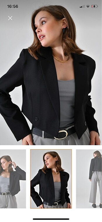 Crop ceket